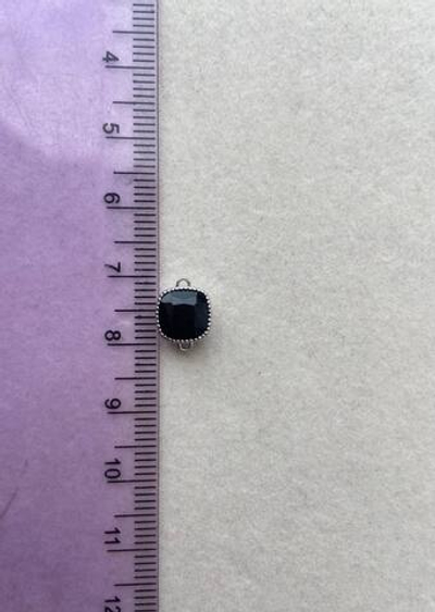 21785-чр Коннектор "Квадрат" 12*8мм, черный, родий