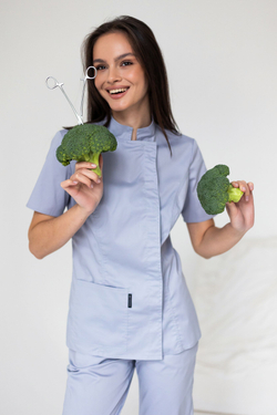 Блуза женская м222 toray стретч серый29