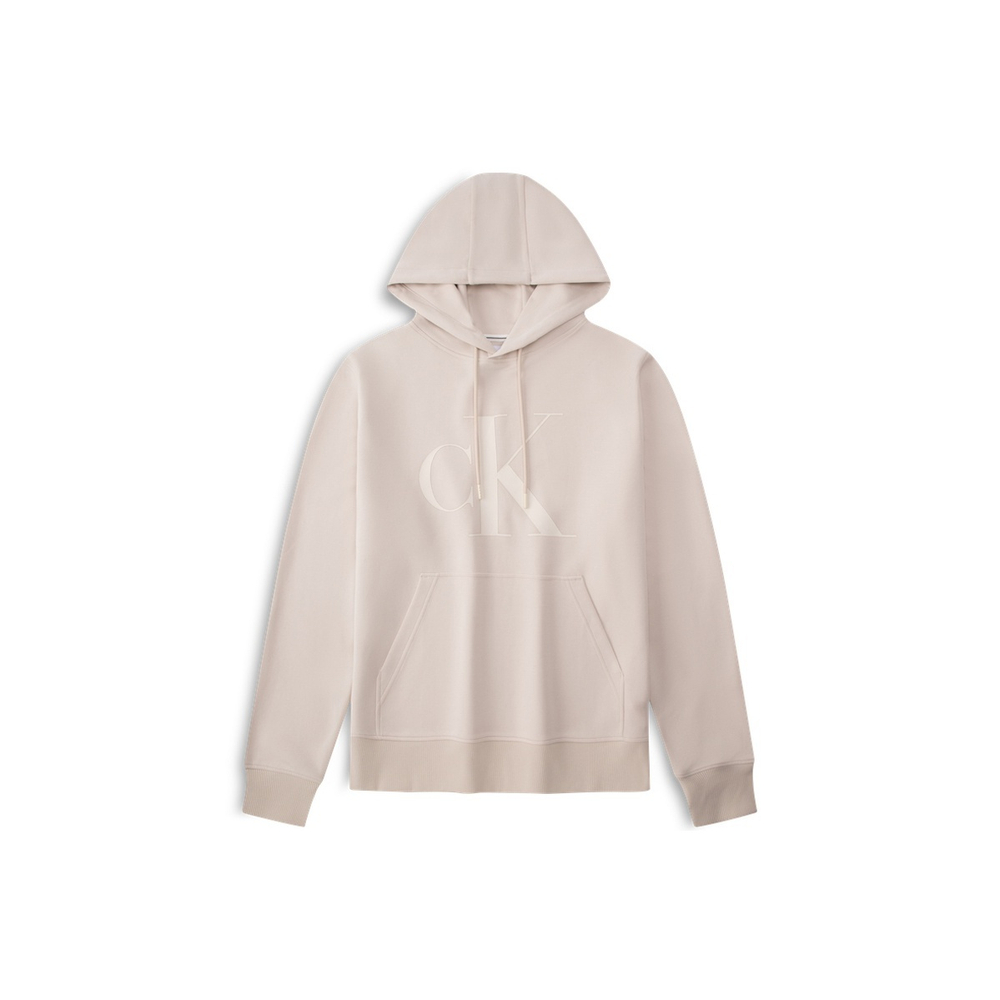 Бежевое худи с капюшоном Calvin Klein Hoodie, J324322