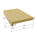 Копинговый камень AquaViva 600х370х70-40, Wood бежевый