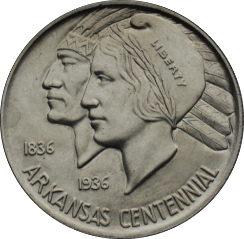 50 центов США Arkansas 1939 S