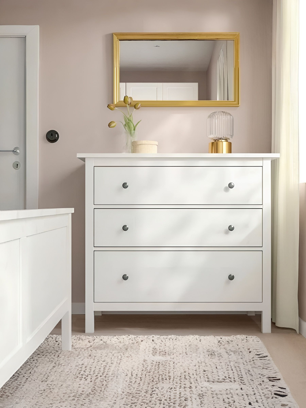 IKEA Комод HEMNES 8 ящиков, 160*95*50, белый, КЫМОР (ХЕМНЕС ИКЕА)