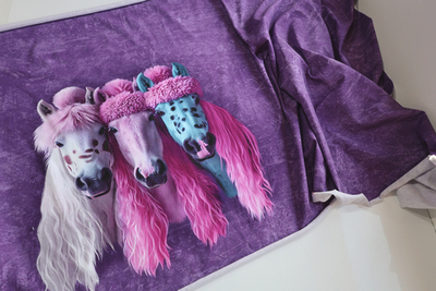 РОЗОВЫЕ ЛОШАДКИ - Кулирка с лайкрой, компакт пенье (ДЖ66 Маша) (к2 обрыв нити, полочка задета)