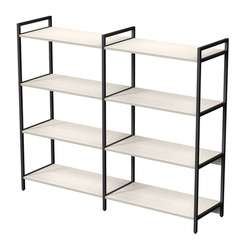 10ССД.4.800 Стеллаж средний двойной 4 полки, широкий (1580*400*1328)