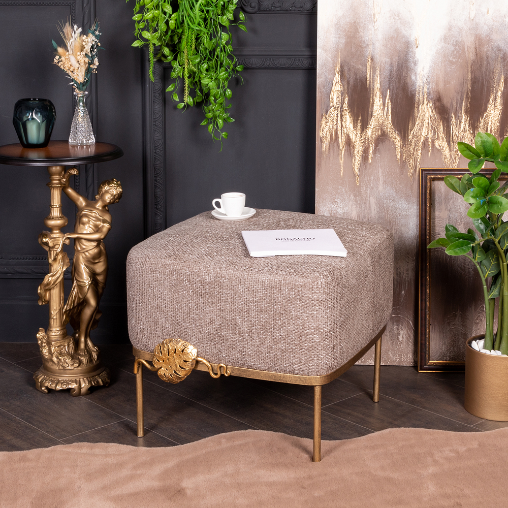 Банкетка Monstera Deliciosa (Монстера) Квадро Минк Амбер