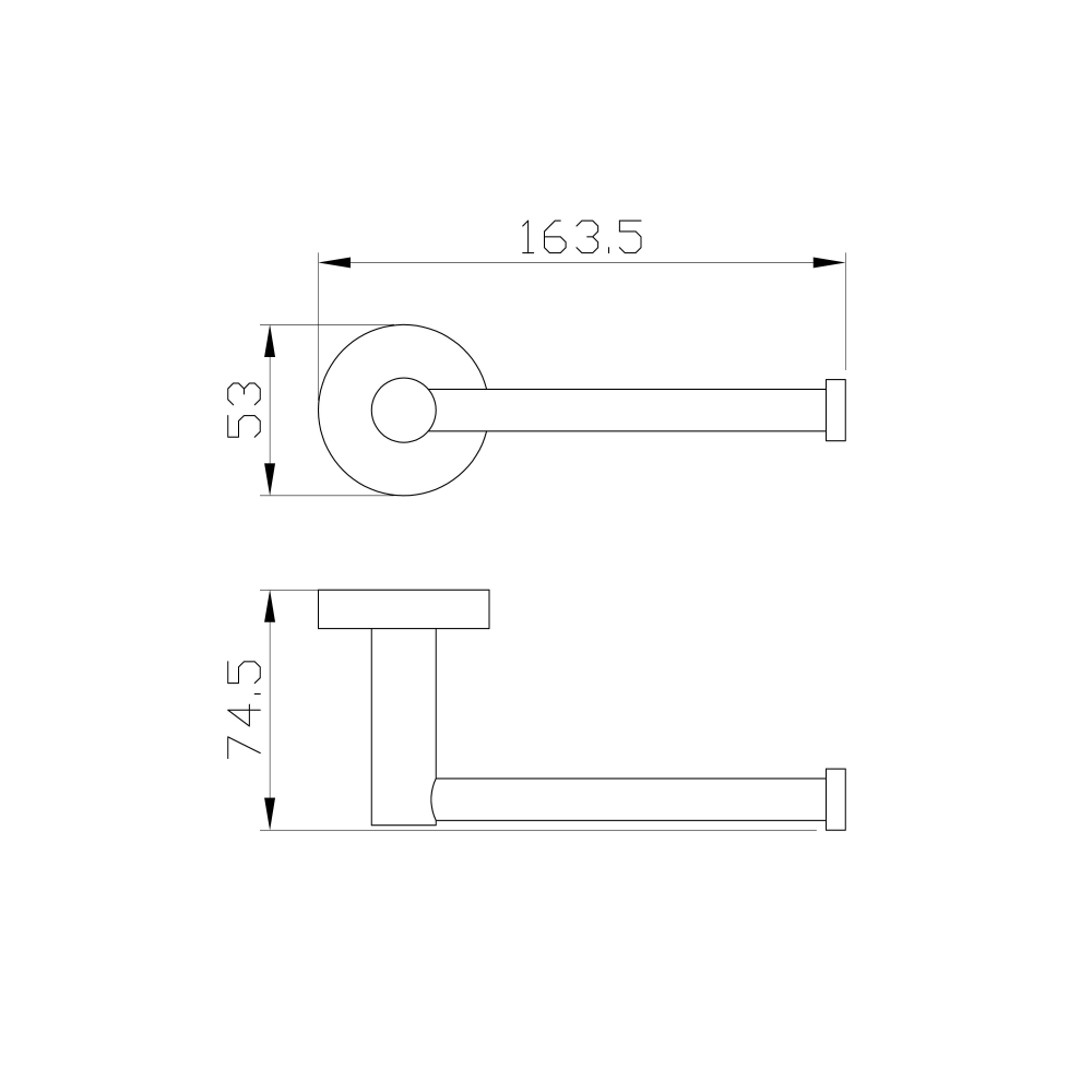 Держатель для туалетной бумаги без крышки WONZON & WOGHAND EASY, Хром (WW-8156)