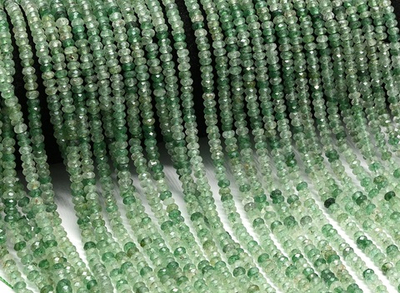 21079 Авантюрин зеленый рондель огранка 4*2мм, нить 38см