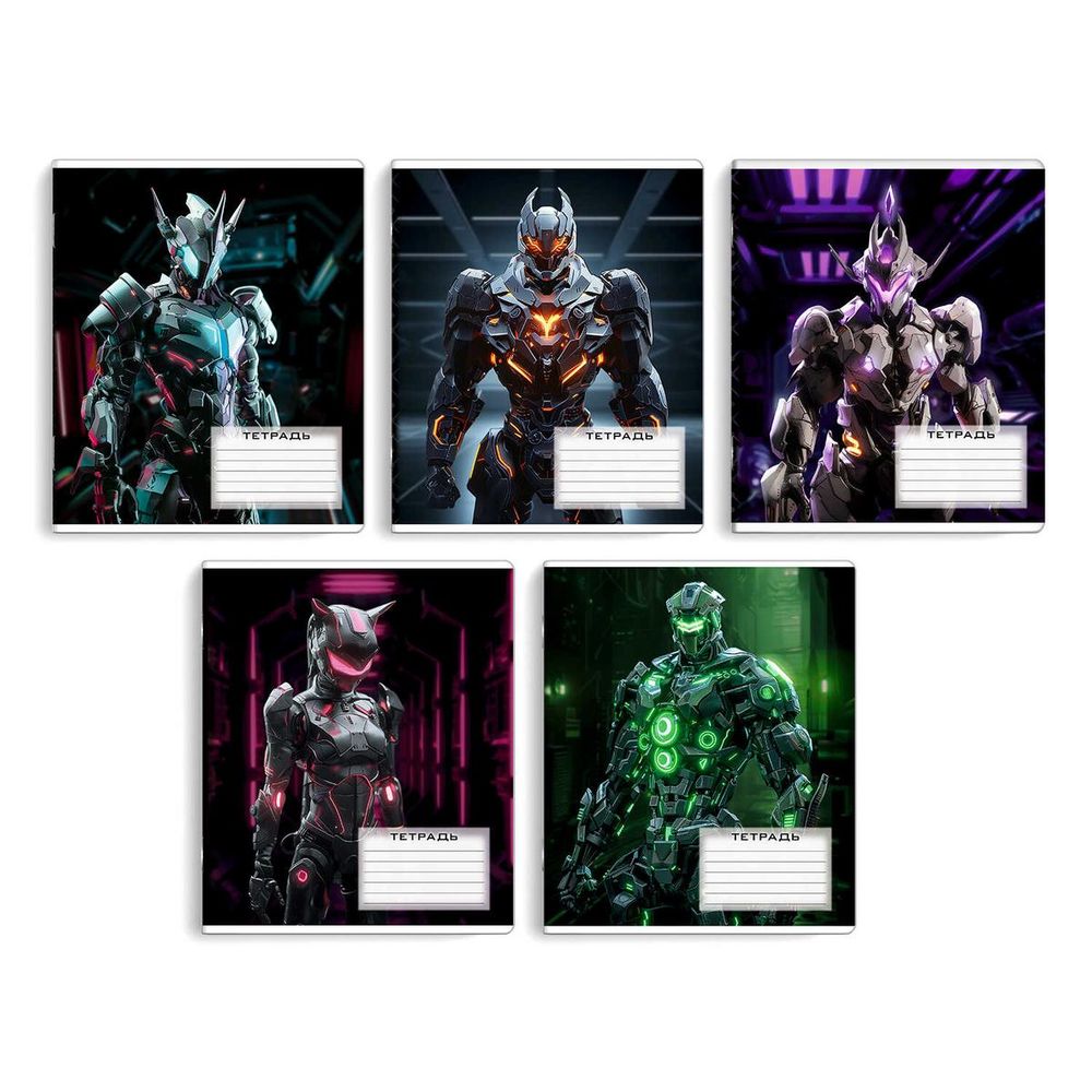 Тетрадь А5 12л. клетка "Роботы" УФ-лак, мелов.картон, ассорти (Феникс+) Тетрадь А5 12л. клетка "Роботы" УФ-лак, мелов.картон, ассорти (Феникс+)