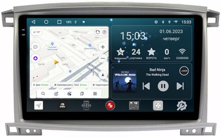 Магнитола для Toyota Land Cruiser 100, Lexus LX470 2002-2007 (экран климата снизу) - RedPower 183 Android 10, QLED+2K, ТОП процессор, 6Гб+128Гб, CarPlay, 4G SIM-слот