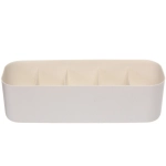 Органайзер для хранения «БИСКОТТИ», цвет белый, пять отделений, 26.9*9.3*7.3см