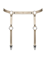 Стильный тонкий пояс для чулок с металлическими колечками