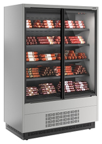 Горка холодильная Carboma FC 20-07 VV 1,0-1 версия 2.0 Standard 0030 (фронт X1, бок металл с зеркалом) 9006-9005