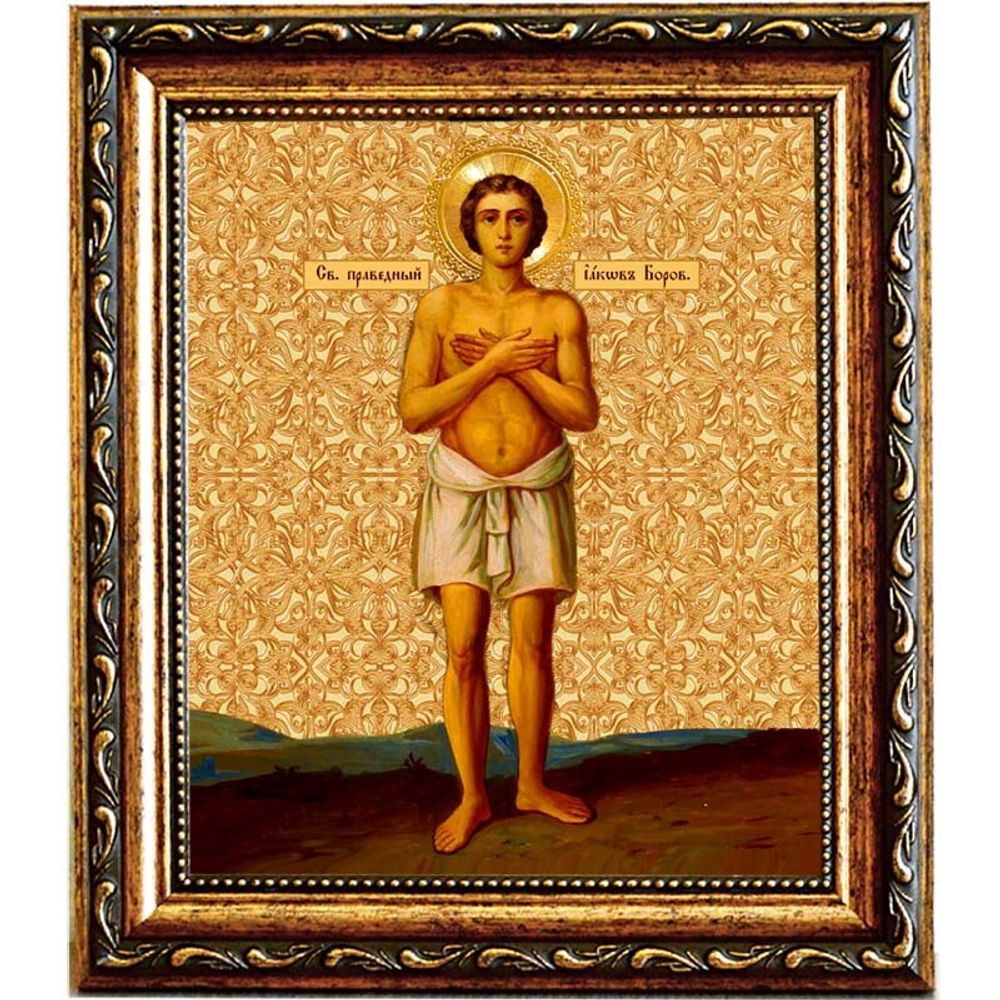 Иаков Боровичский Новгородский праведный. Икона на холсте.
