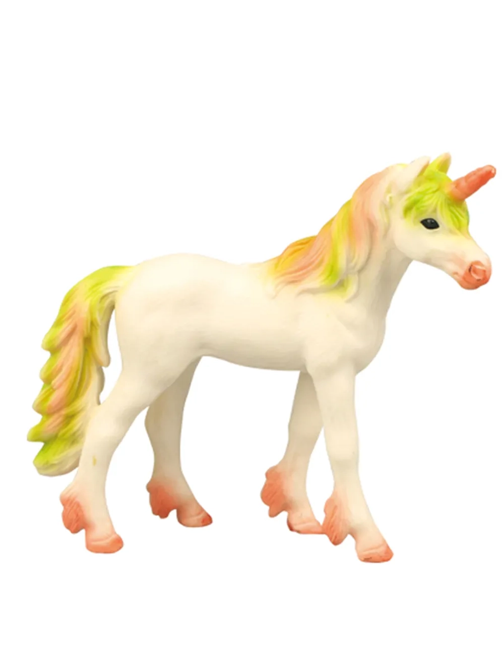 Набор фигурок животных Мир фэнтези Семья белых единорогов с зеленой гривой 2 шт