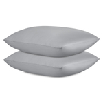 Набор наволочек из премиального сатина светло-серого цвета из коллекции essential, 70х70 см