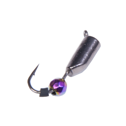 Мормышка вольфрамовая Lucky John СТОЛБИК с петелькой и диско шаром хамелеон 080/030/15