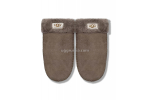 UGG Варежки Кожаные Женские Серые