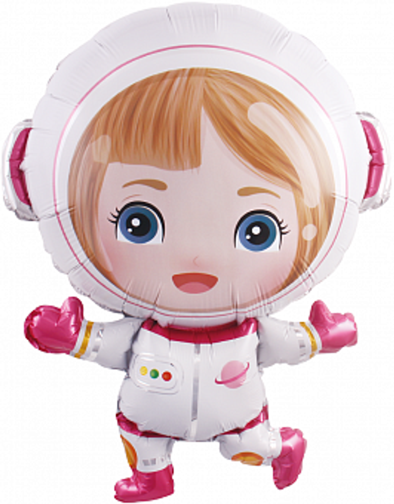 К Фигура Девочка Космонавт Розовый (28&#39;&#39;/71 см)