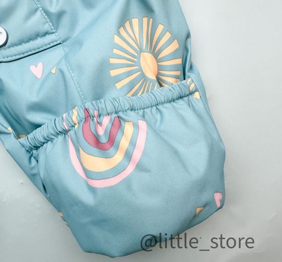 Комбинезон демисезонный "Солнце и луна" голубая дымка