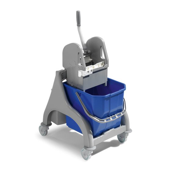 Одноведерная тележка с вертикальным отжимом, 25 л