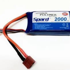 Аккумулятор Li-Po Spard 2000mAh, 7,4V, 20C, T‐plug для Remo Hobby 1/16, Himoto 1/18