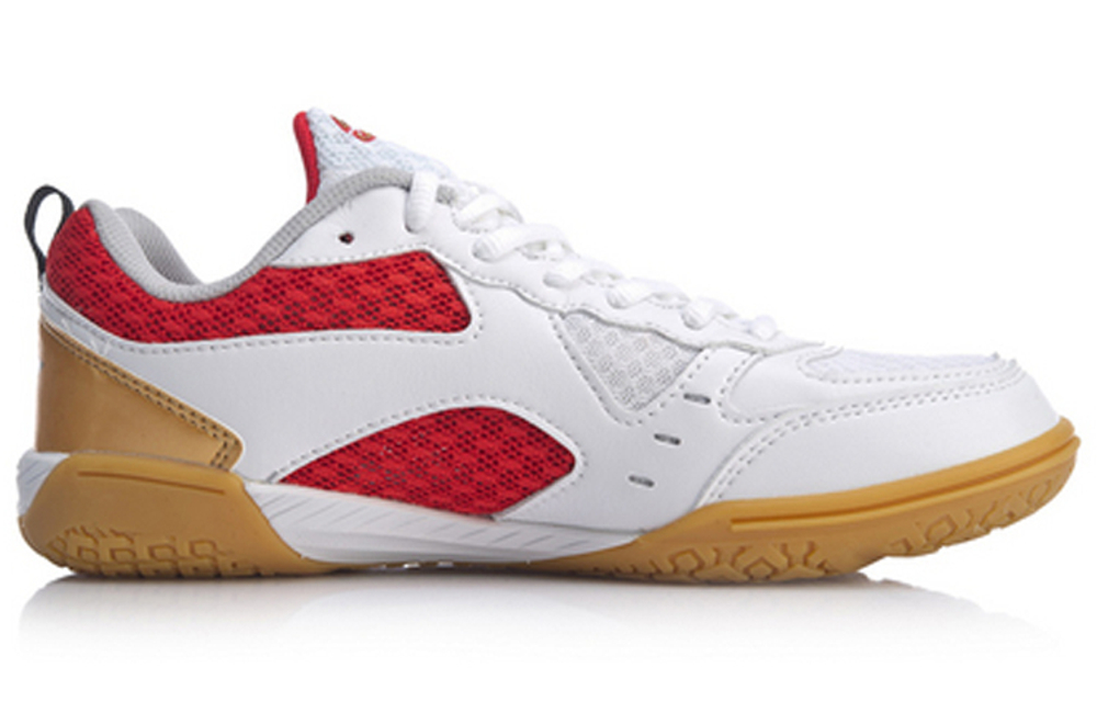 LINING Ma Long Signature Table Tennis Shoes "White Red" Women"s