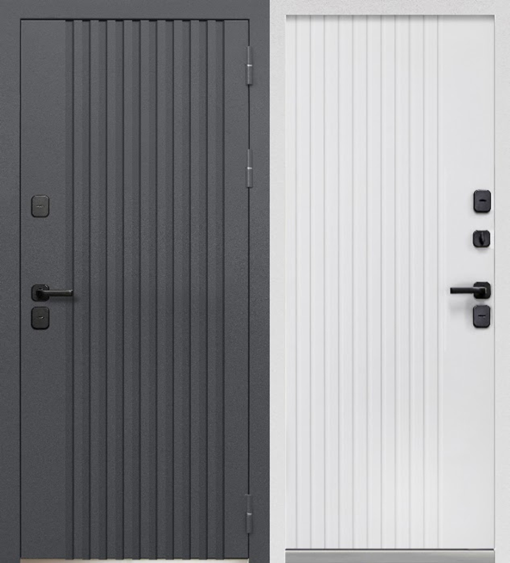 Дверь входная с терморазрывом LUXOR Термо рейка Белый эмалит