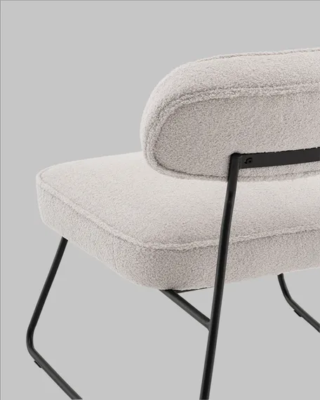 Лаунж-кресло Take, светло-серое букле