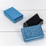 Коробка Ювелирная 8х5х2.5 см Набор 2 шт "Кожа крокодила" (Синий)