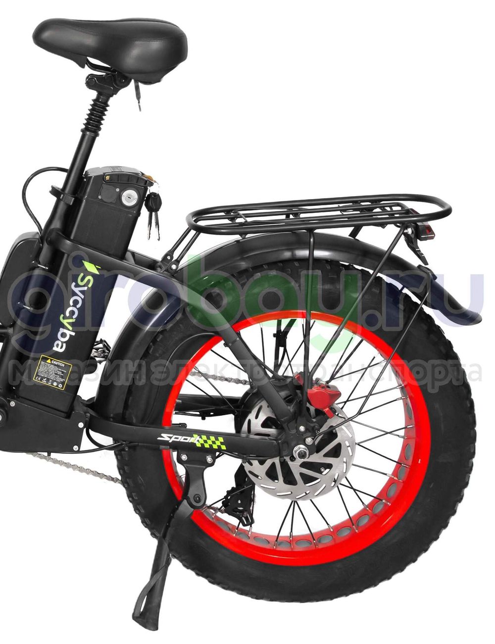 Электровелосипед Syccyba F11 Pro 2025 года (48V/15Ah) - Красный обод фото №6