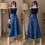 Комплект из водолазки и джинсовой юбки