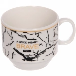 Набор кружек на стойке 200мл «Мрамор» светлый