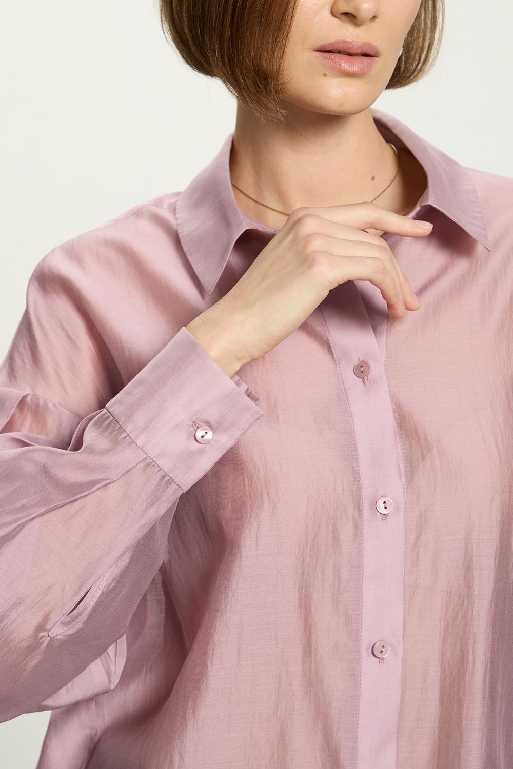 Рубашка Барокко сиреневый шифон