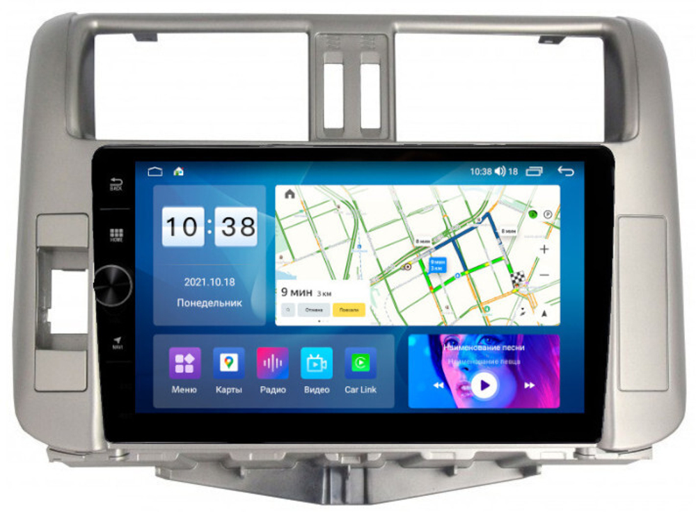 Магнитола для Toyota Land Cruiser Prado 150 2009-2013 - Parafar PF065LHDAV на Android 12, ТОП процессор, 3Гб+32Гб, CarPlay, 4G SIM-слот