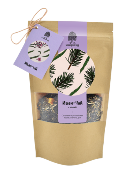 Иван - чай  с хвоей пихты / CraftTea / дой пак / 40 г / Сибирский кедр