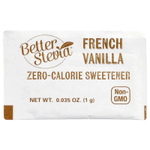 NOW Foods, BetterStevia®, низкокалорийный подсластитель, французская ваниль, 75 пакетиков по 1 г (0,035 унции)