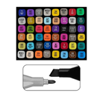 Маркер для скетчинга, двусторонние, Basir, четырехгранные, спиртовые, 48 шт