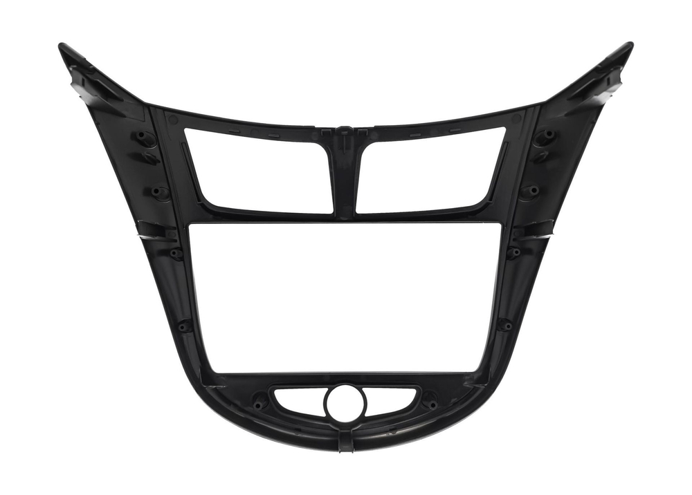 Магнитола для Hyundai Solaris 1 2010-2016 (рамка серебристо-черная тип 3) - FarCar GX9-7011F3 монитор 9.5" 2K QLED на Android 14, TS20, 6+128Гб, CarPlay, 4G SIM-слот