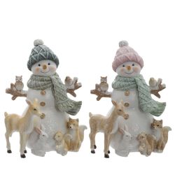 GAEM Фигурка декоративная "Снеговик", L12 W10 H16 см, 2в.