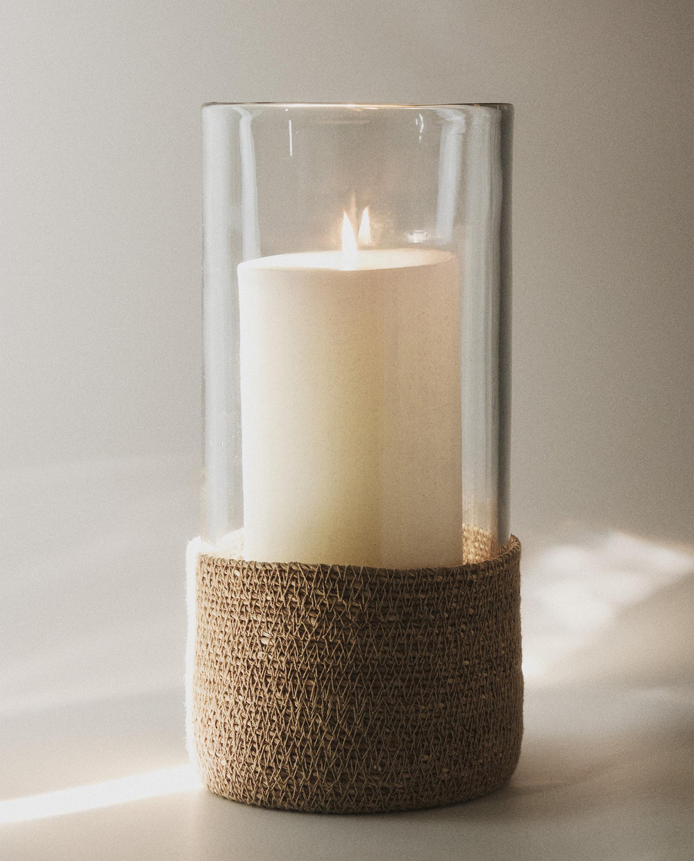 Zara Home Подсвечник из стекла, цвет прозрачный, 28 см