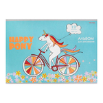 Альбом для рисования Проф-Пресс, формат А4, 12 листов, офсет, серия "Счастливый единорог"