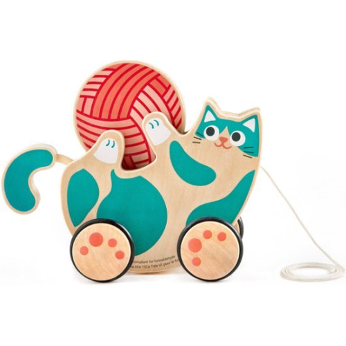 Каталка-погремушка Игривый котенок