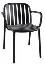 Кресло пластиковое Papatya Galata-K, антрацит