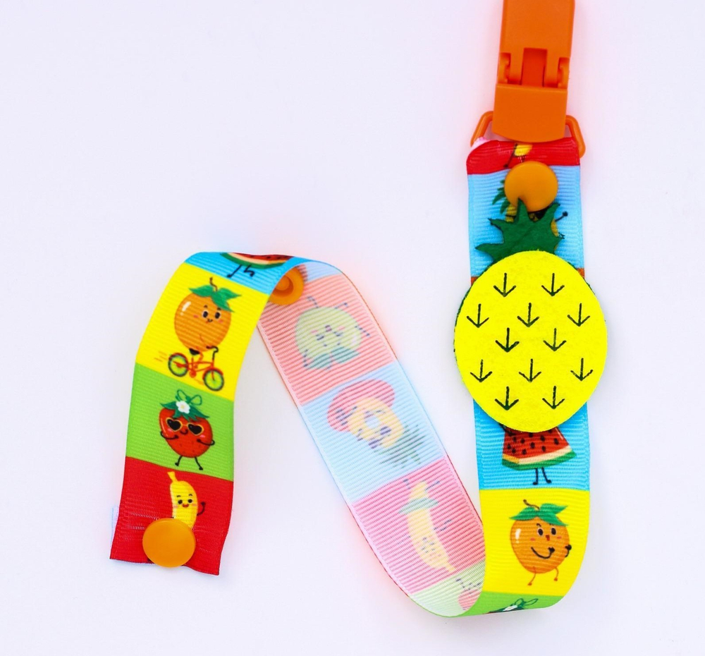 4733709 Держатель для пустышки «Фруктовая тусовка», на ленте