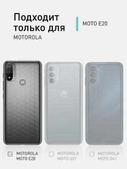 Чехол ROSCO для Motorola Moto E20 оптом (арт. MOTO-E20-COLOURFUL-BLACK)