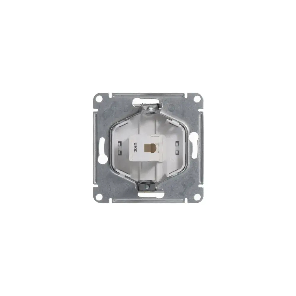 GLOSSA РОЗЕТКА телефонная RJ11, механизм, БЕЛЫЙ