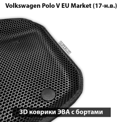 комплект эво ковриков в салон авто для Volkswagen Polo V EU Market 17 н.в. от supervip