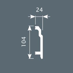 Плинтус Ecopolymer, 102x24 мм