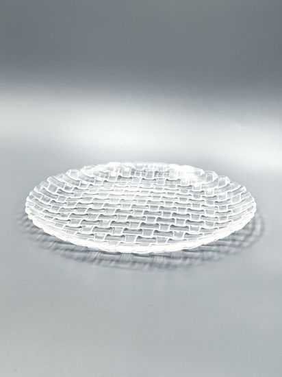 Набор круглых блюд 26 см. 2 шт. стекло, плетеная серия