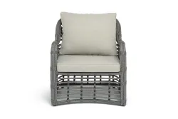 "Ницца" лаунж-зона из искусственного ротанга, цвет серый